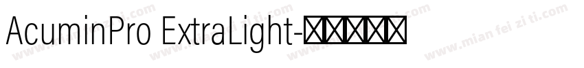 AcuminPro ExtraLight字体转换